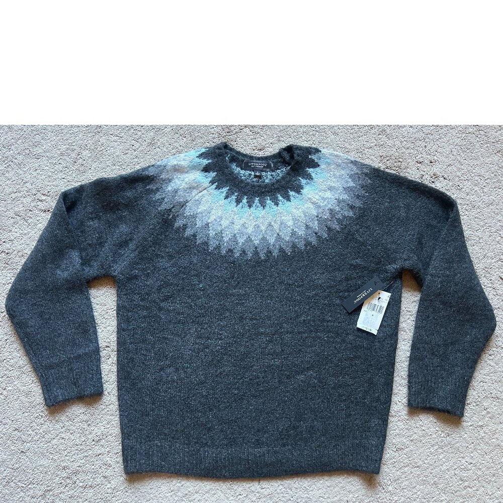 New Men's Liverpool Los Angeles Acrylic Blend Long Sleeve Sweater MSRP $119